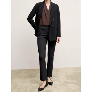 M.M. LaFleur The Foster Pant Black Cotton Nylon Elastane Power Stretch‎ Size 12